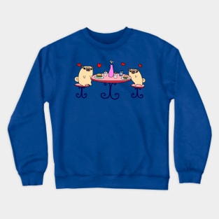 Pug Dinner Date Crewneck Sweatshirt